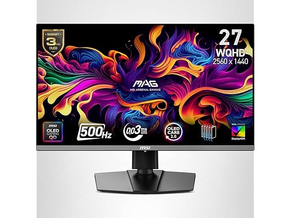 MSI 27" QHD Monitor | MAG 272QP QD-OLED X50