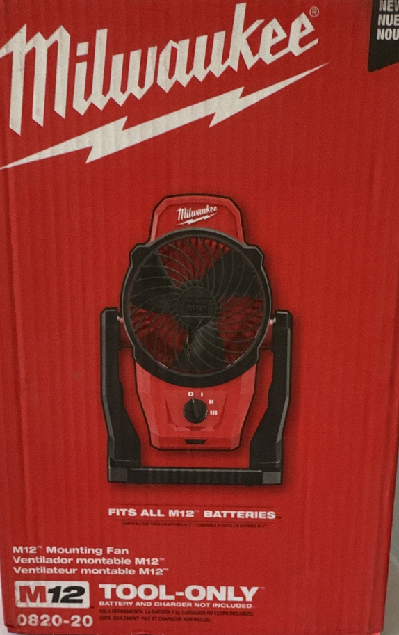 Milwaukee 0820-20 M12 12-Volt Jobsite Fan - Gallery 2