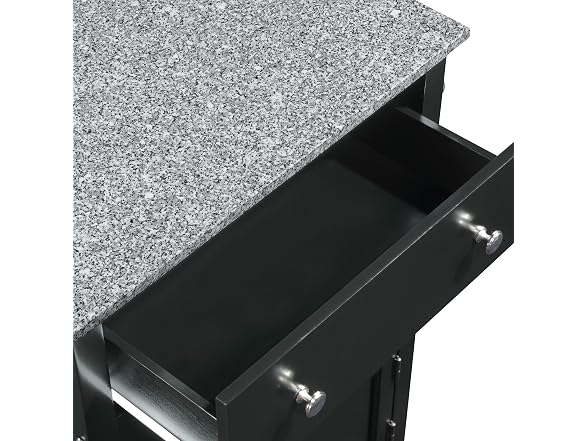 OSP Fairfax Farmhouse Kitchen Cart Black