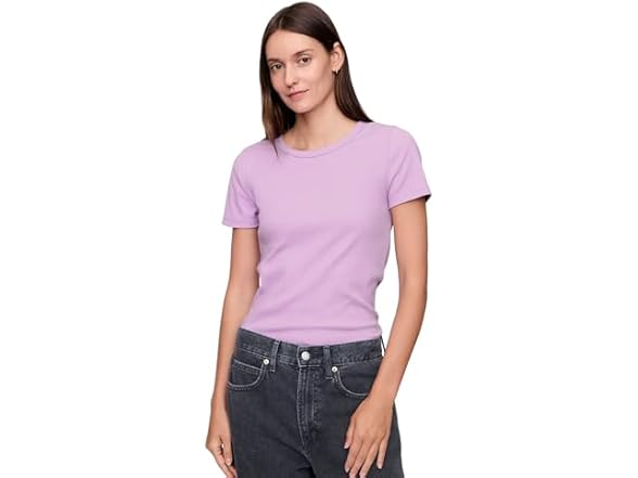 GAP Women Short Sleeve Ribbed Tee