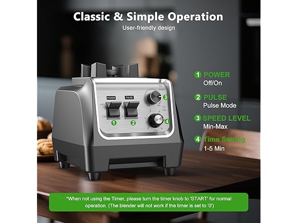 H-duka 1800W Blender for Smoothies