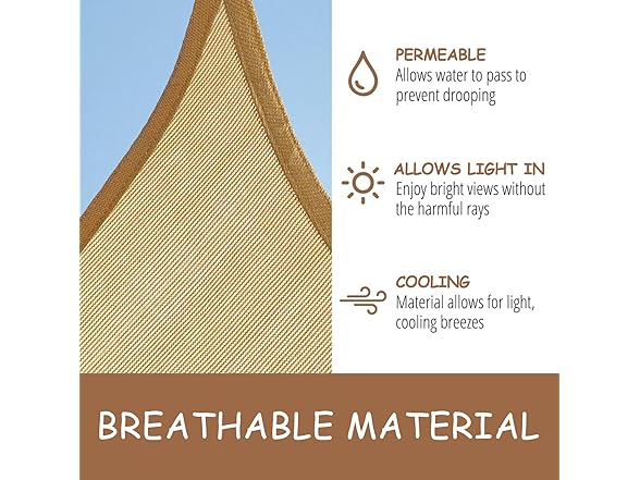 meetyrlife LED Shade Sail Sun Shades Outdoor Patio