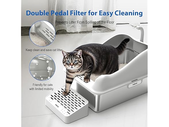High Sided Stainless Cat Litter Pan
