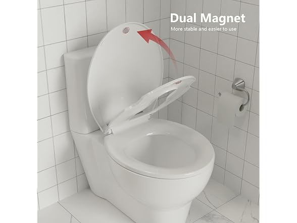 OUTLANE White Elongated Toilet Seat