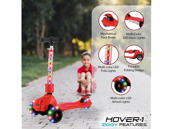 Hover-1 Ziggy Folding Kick Scooter for Kids