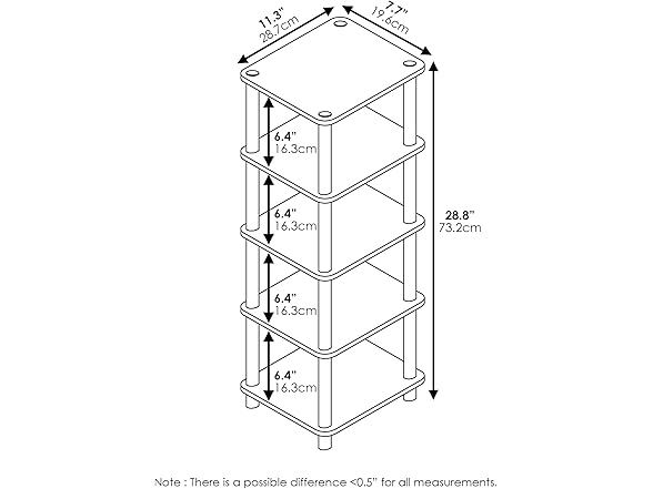 FURINNO LAci 4-Bins System Rack