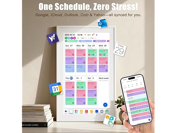 Homlab 15.6 inch Digital Calendar Wall T