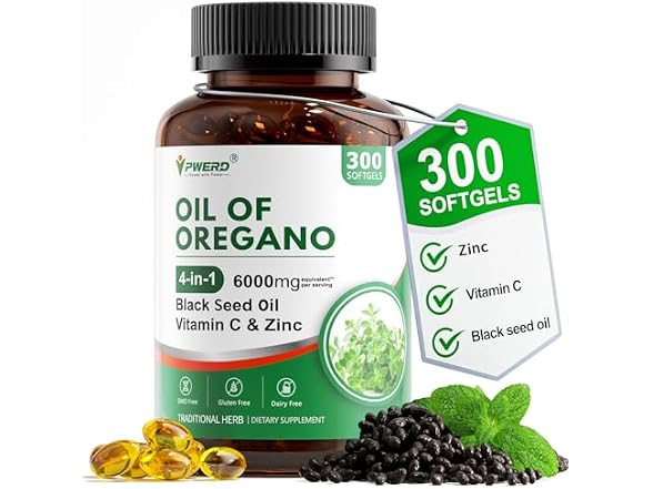 PWERD Oil of Oregano with Black Seed Oil