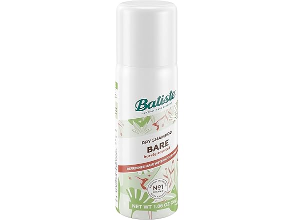 (3 Pack) Batiste Dry Shampoo Bare Mini Travel Size 1.6 oz