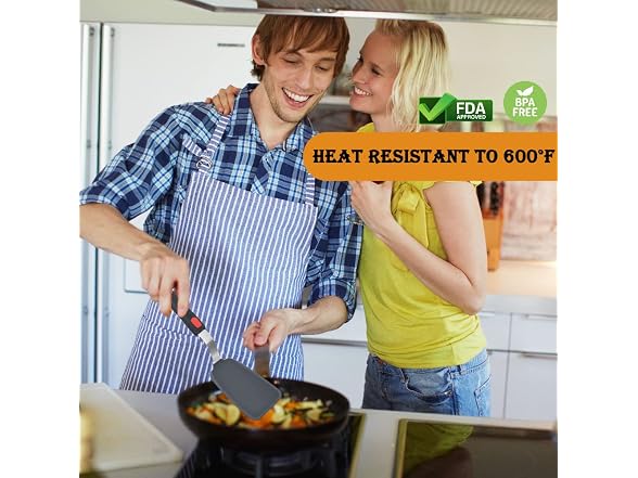 Wiztoynia Silicone Spatula Turners, 4pc