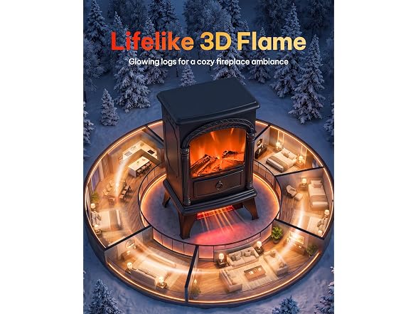 Silonn 22" Electric Fireplace Heater