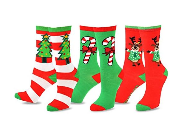 TeeHee Christmas Holiday Fun Crew Socks