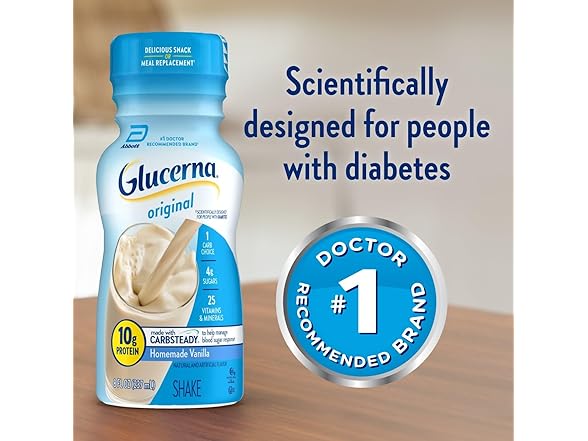 Glucerna Diabetes Shake, Vanilla 6 Pack