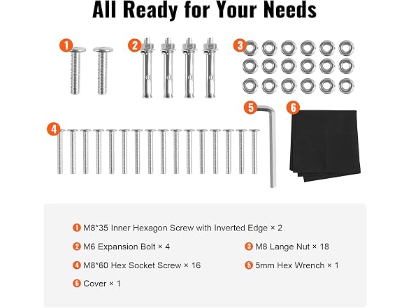 VEVOR Firewood Rack with Waterproof Cover