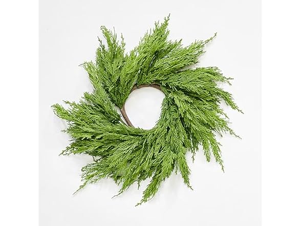 Worth Imports 19" Artificial Christmas Cypress Centerpiece Wreath