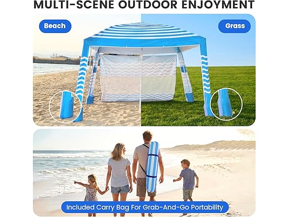 Zeraty Portable Beach Cabana Sun Shelter