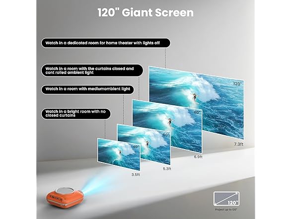 Mini Projector with Two -Way Bluetooth