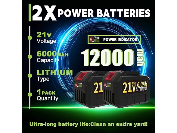 Yellow 21v Cordless Leaf Blower 