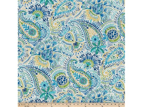 Pillow Perfect Paisley Solid Back 1pc Chair Cushion