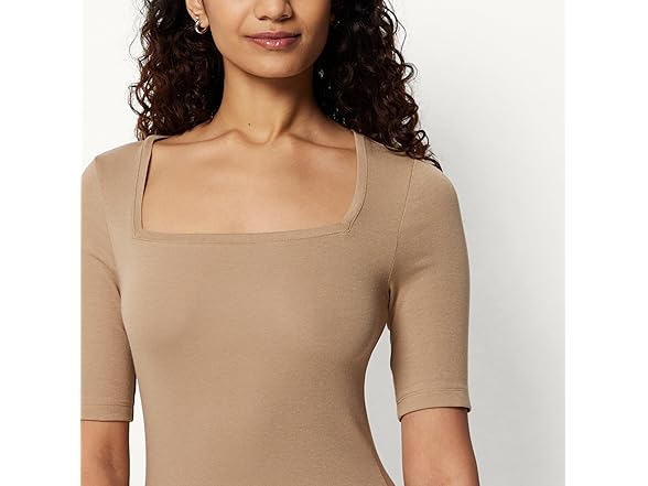 Amazon Essentials Women Half Sleeve Square Neck Tee - Gallery 3