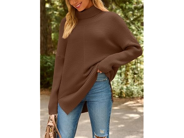Efan Women (L) Oversized Turtleneck Fall Sweaters