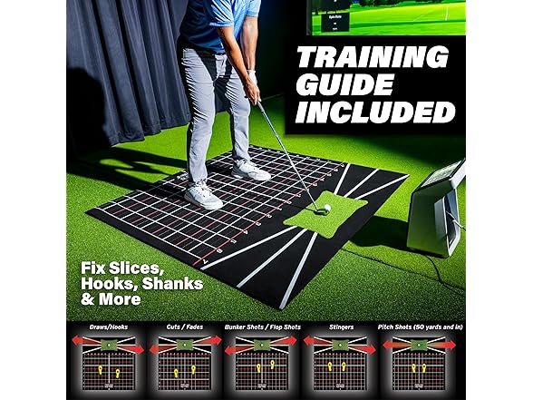 GoSports 5x5 Golf Hitting Mat Fix Slices Hooks
