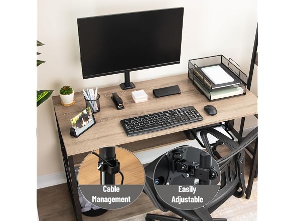 Mind Reader Single Monitor Desk Mount for 13"-32" Screens