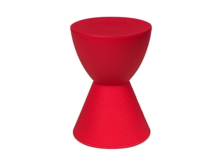 LeisureMod BS12R Boyd Round Side Table Red