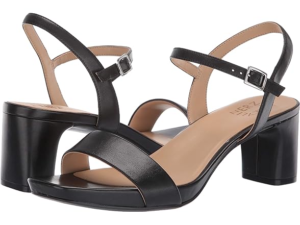 Naturalizer Women's Ivy Heels, Black Leather, 9 M