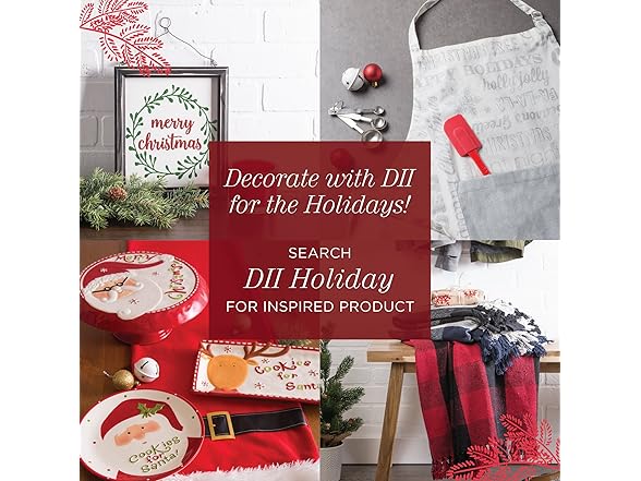 DII Holiday Dining Christmas Table Runner