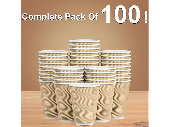 Luckypack Hot Paper Cups 12 oz