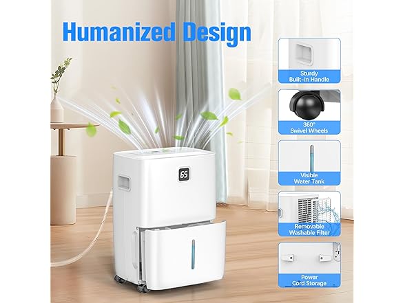 DEVERSE 80 Pints Energy Star Dehumidifier