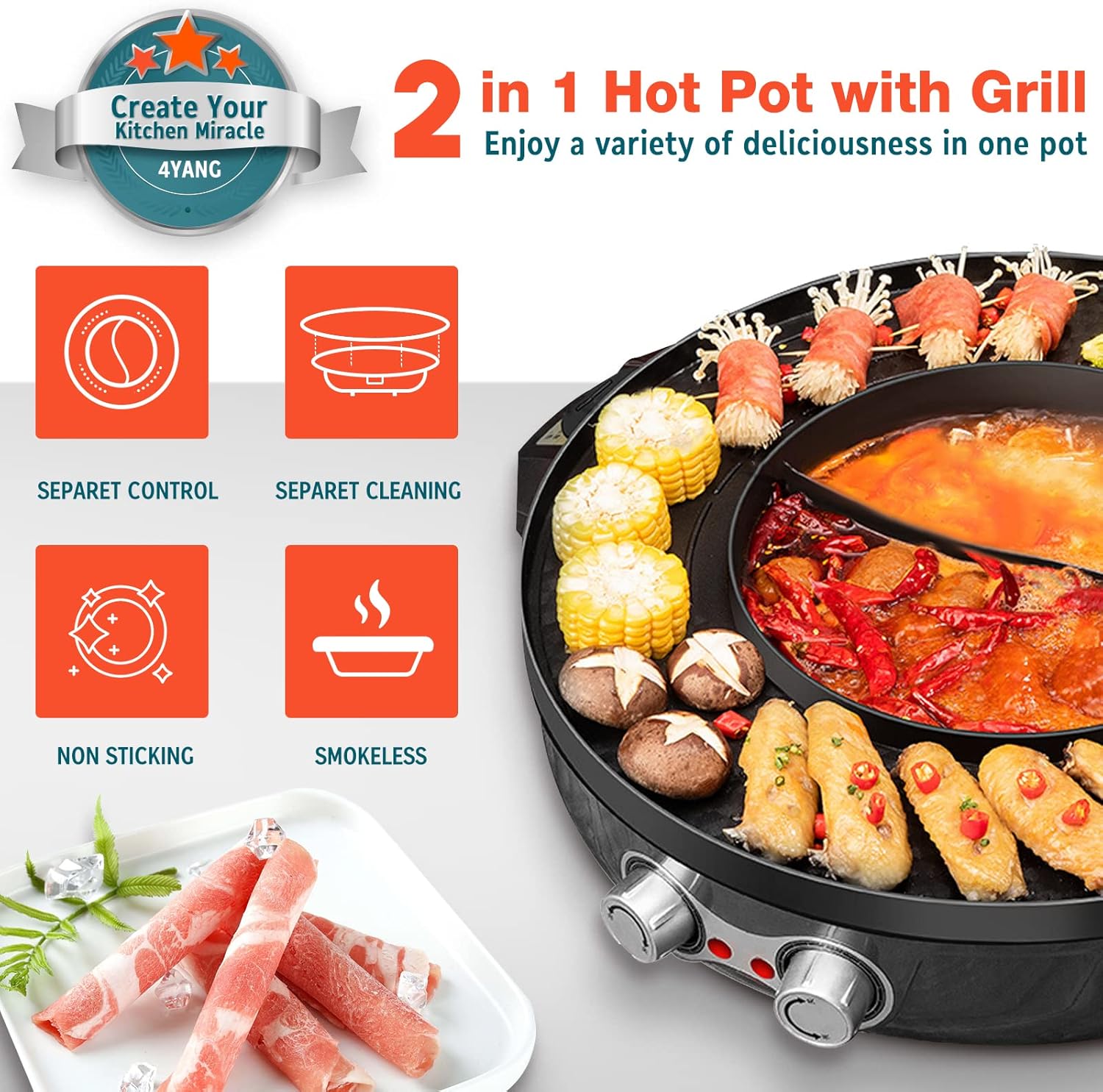 Multi-Function Hot Pot & Grill Cooker - Gallery 8