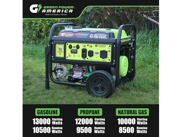 Green-Power America GN13000TCS Tri Fuel Portable Generator
