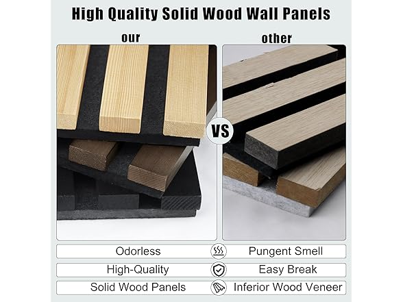 ROOMTEC Wood Slat Panels 2pk Oak