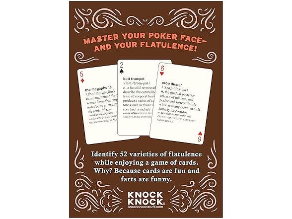 Knock Knock 52 Farts Playing Cards Deck