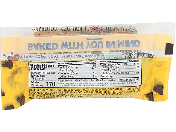 BoBo's Oat Bars All Natural Bar Banana -- 3 oz