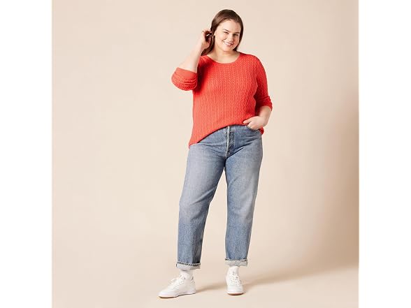 Amazon Essentials Women Lightweight Cable Sweater