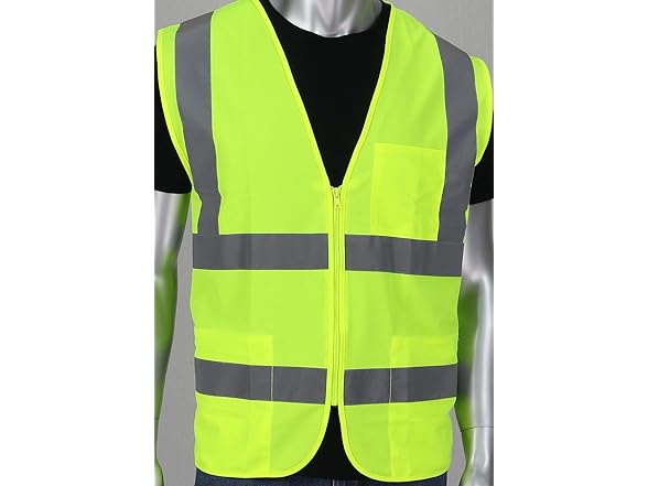 10PK Worktex Economy Fabric Class 2 Safety Vest, 2 Pockets