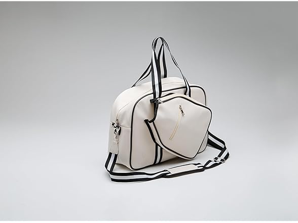 Luxury White Pickleball Tote Bag