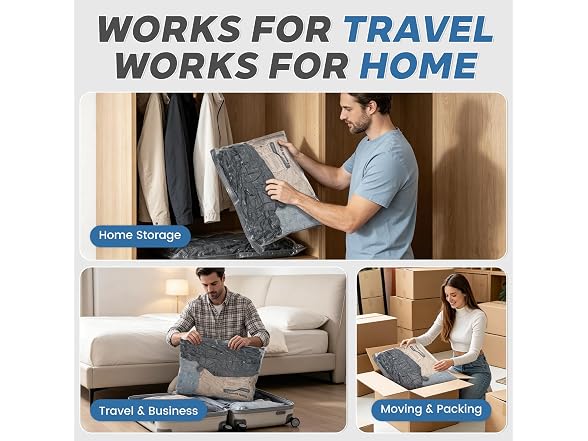 18 Pack Vacuum Travel Bags with Pump