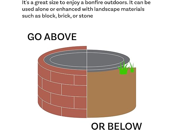 Sunnydaze Metal Fire Pit Ring - 36-Inch