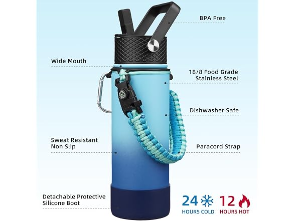 BJPKPK 22oz Insulated Water Bottle
