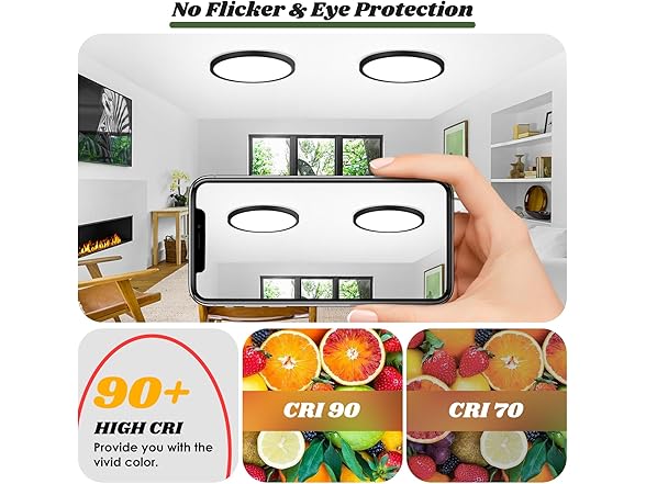 Brightever LED Flush Mount Ceiling Lights with Night Light,