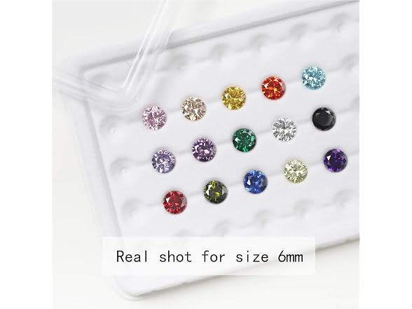 Generic ZBJGEMS 1PCS Per Colors Total 15pcs Mixed CZ Stones