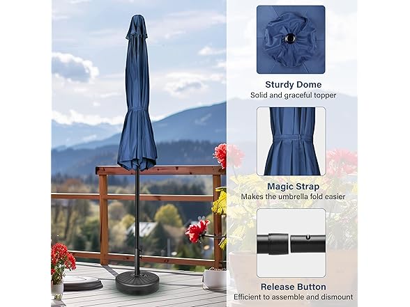 Simple Deluxe 7.5ft Patio Market Yard Umbrella
