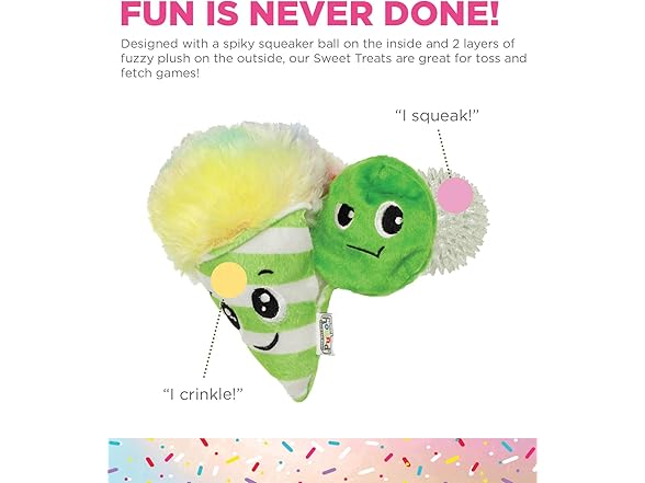 Outward Hound Sweet Shop 3-in-1 Dog Toy