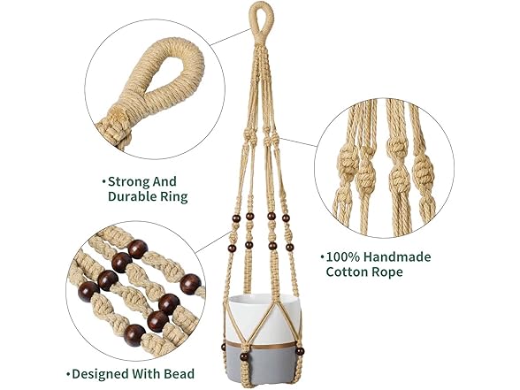 AKEIE Macrame Plant Hanger 3 Pack