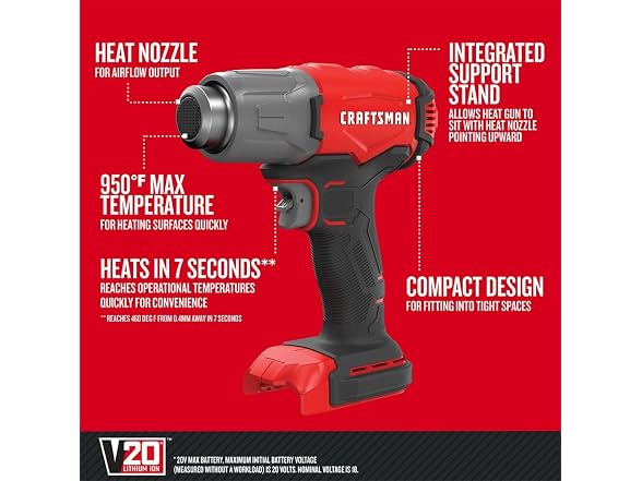 CRAFTSMAN CMCE530B V20* Cordless Heat Gun