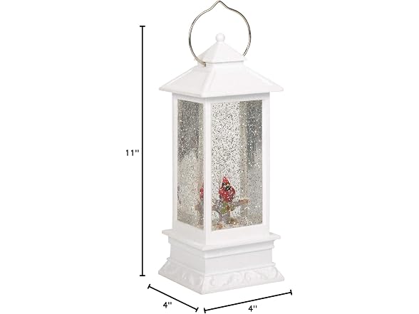 Roman 11" Lighted Swirl Cardinal in Whit